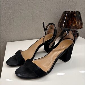 Report Black Suede Block Heels 8